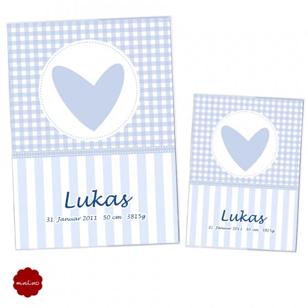 Herz oder Stern , SET U-Heft Hülle & Impfpass Umschlag, mit Namen