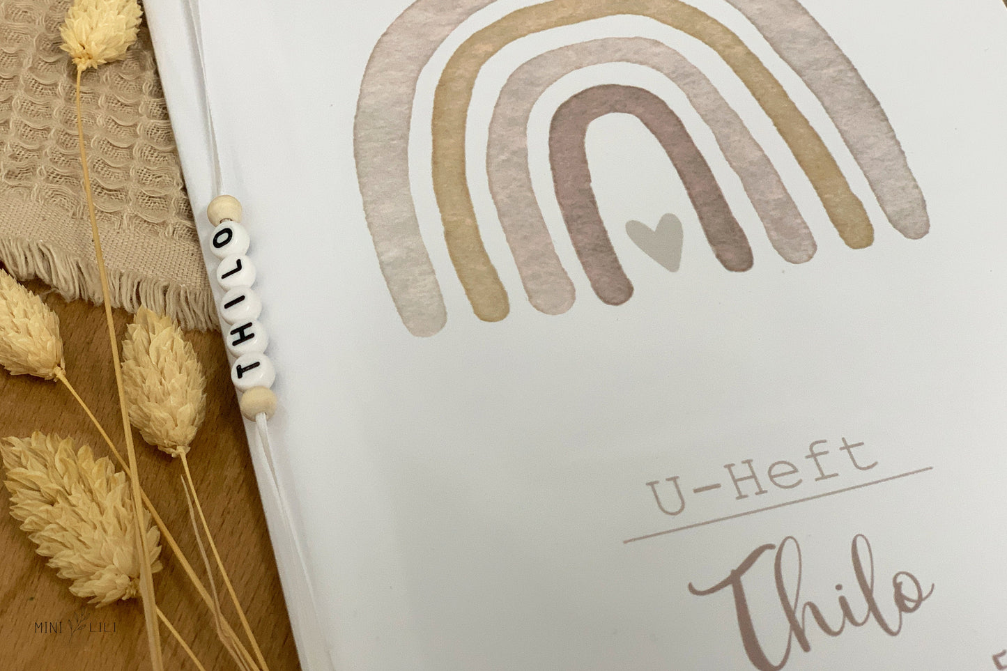 U-Heft & Impfpass Hülle im SET, Geschenk zur Geburt , Regenbogen, grosse Farbauswahl