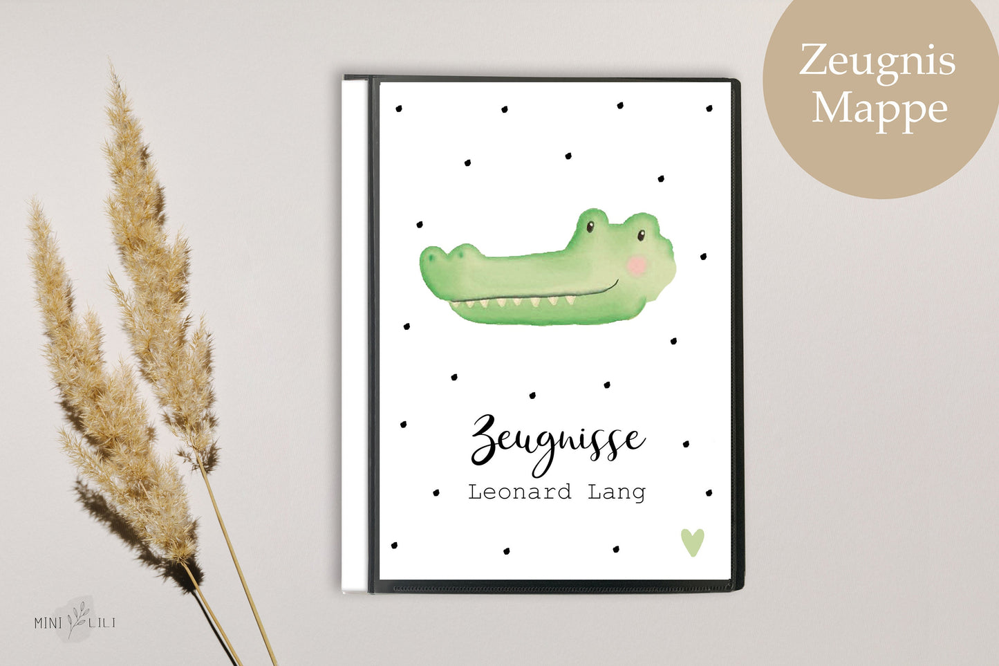 Zeugnismappe A4 für Schule mit Namen beschriftet, individuell, Schule, Geschenk Einschulung