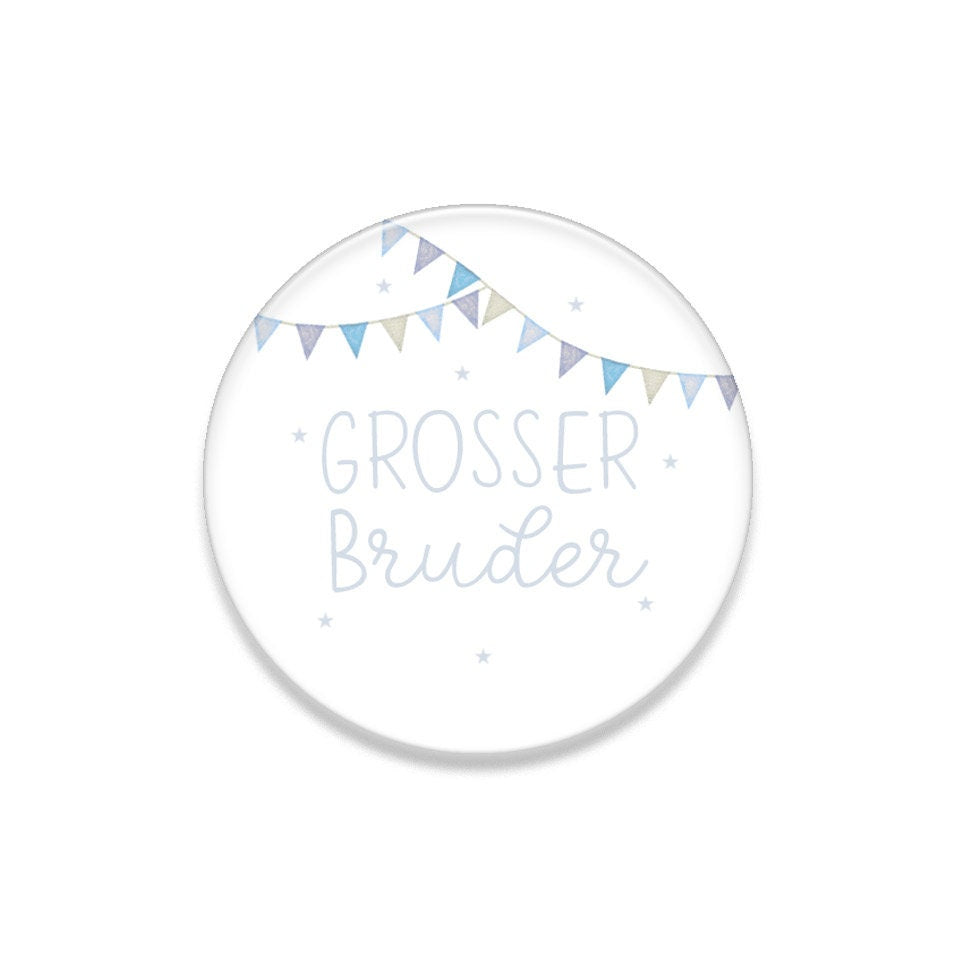 Geschwister Button/Spiegel/Magnet/Anhänger, großer Bruder, Geschenk zur Geburt